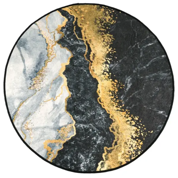 Pestav ümmargune vaip libisemiskindla PVC-alusega, mitmevärviline, Ø120 cm – 2