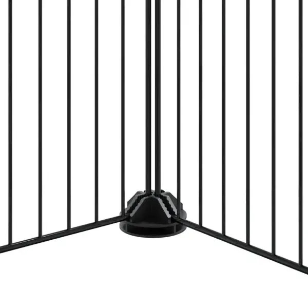 Modulaarne lemmiklooma aedik uksega, 36 paneeli, must teras, 35 x 35 cm – 7