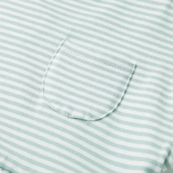 Triibuline laste volangidega kleit taskuga, mündiroheline, suurus 92 – 4