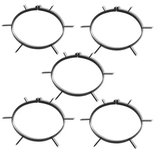 Ogadega muruõhutaja klambrid mururullile, 5 tk, must, 30 cm – 2