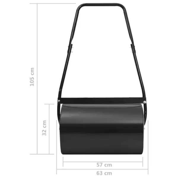 Mururull seemnete külvamiseks ja mulla tasandamiseks, must teras, rulli laius 57 cm, 50 l – 8