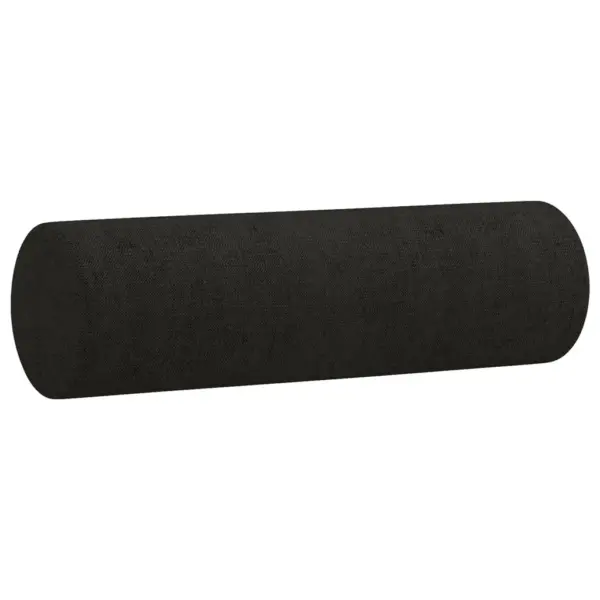 Kahekohaline diivan dekoratiivpatjadega, must polüesterkangas, metallraam, 158 x 77 x 80 cm – 6