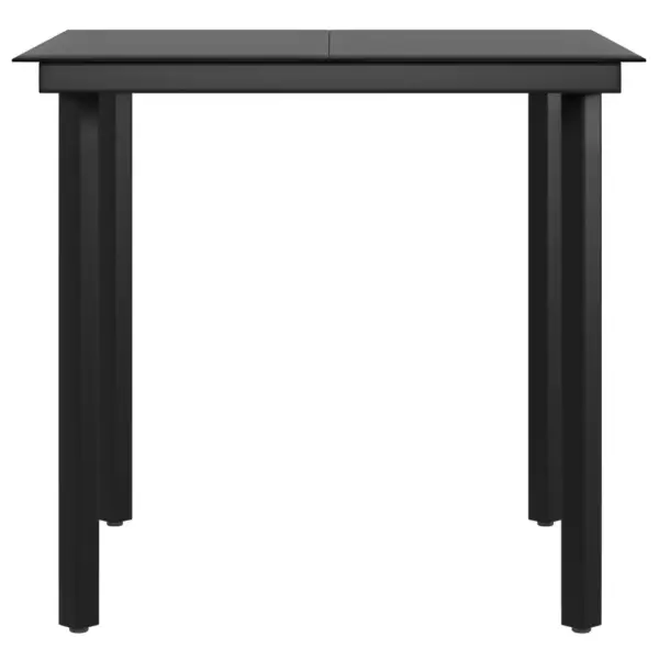 5-osaline aiamööbli komplekt patjadega, must PE-rotang, laud 80 x 80 cm, 4 tooli – 6