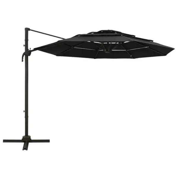 Must aia päikesevari UV‑kaitsega, alumiiniumraam, 300 x 300 cm – 2