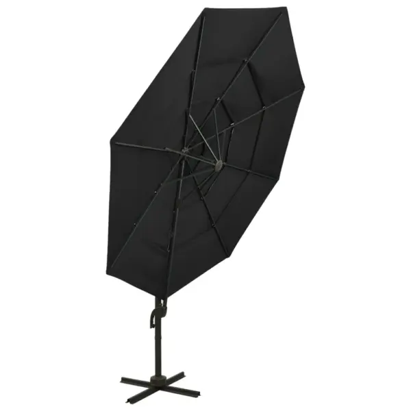 Must aia päikesevari UV‑kaitsega, alumiiniumraam, 300 x 300 cm – 3