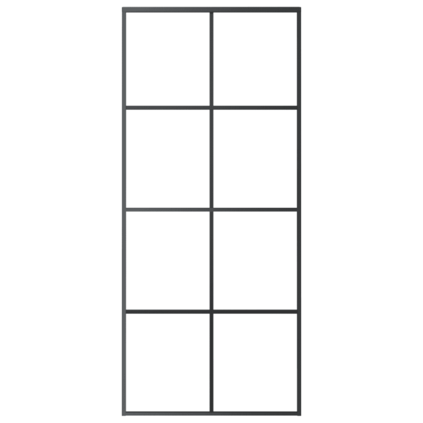 Must alumiiniumist klaasliuguks härmatise efektiga, 90 x 205 cm – 3