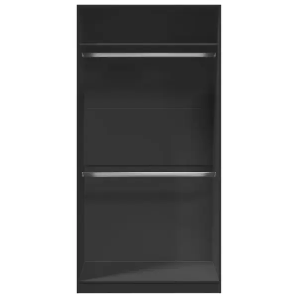 Avatud riidekapp, must tehispuit, 100 x 50 x 200 cm – 4