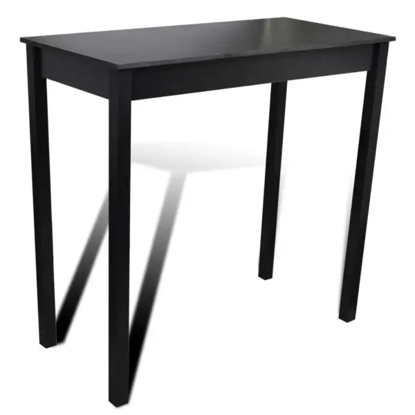 Must baarimööbli komplekt baarilaud 115 x 55 x 107 cm ja 4 polsterdatud tooli - 2