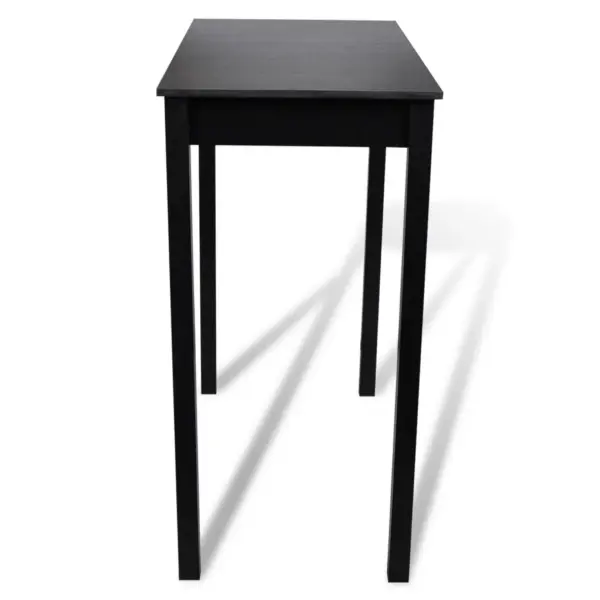 Must baarimööbli komplekt baarilaud 115 x 55 x 107 cm ja 4 polsterdatud tooli - 3