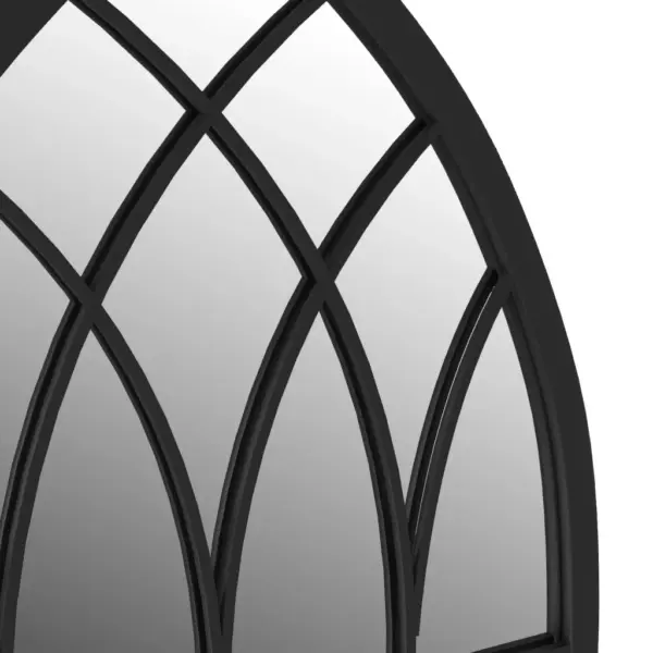 Must dekoratiivne seinapeegel rauast raamiga, 100 x 45 cm, siseruumides kasutamiseks – 5