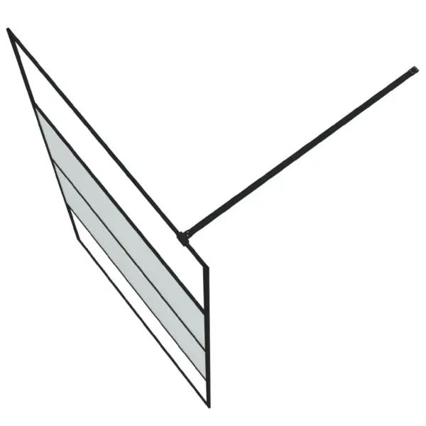 Dušinurga sein musta alumiiniumraamiga, poolmatt ESG-klaas, reguleeritav 114–115 x 195 cm – 5