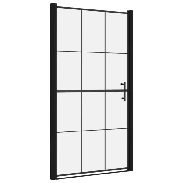 Karastatud klaasiga dušinurga uks, must raam, reguleeritav 97–100 x 178 cm – 2