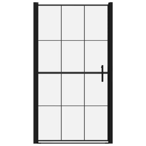 Karastatud klaasiga dušinurga uks, must raam, reguleeritav 97–100 x 178 cm – 3