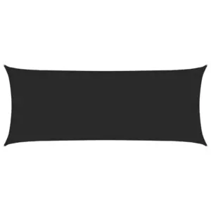 Must ristkülikukujuline päikesepuri HDPE-st, 2 x 5 m, 160 g/m²