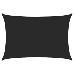 Ristkülikukujuline päikesepuri 160 g/m², must HDPE, 2,5 x 4 m