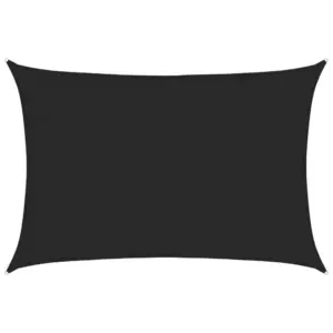 Ristkülikukujuline HDPE päikesepuri, must, 3 x 4 m, 160 g/m²