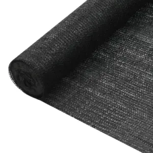 HDPE privaatsusvõrk aiale ja rõdule, must, 1,8 x 25 m, 75 g/m²