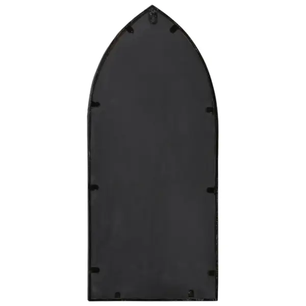 Must kaarjas seinapeegel rauast raamiga, 70 x 30 cm – 4