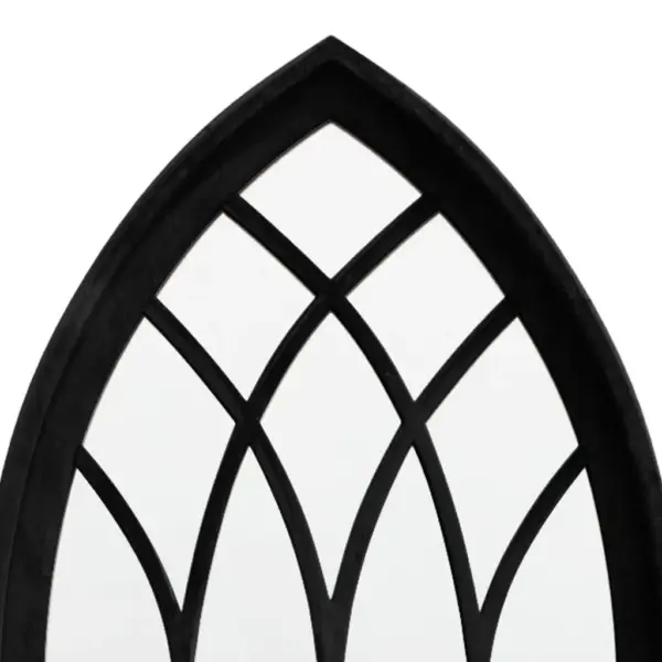 Must kaarjas seinapeegel rauast raamiga, 70 x 30 cm – 5