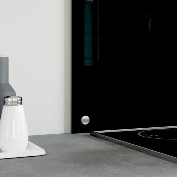 Köögipritsmekaitse, must karastatud klaas, 70 x 50 cm – 4