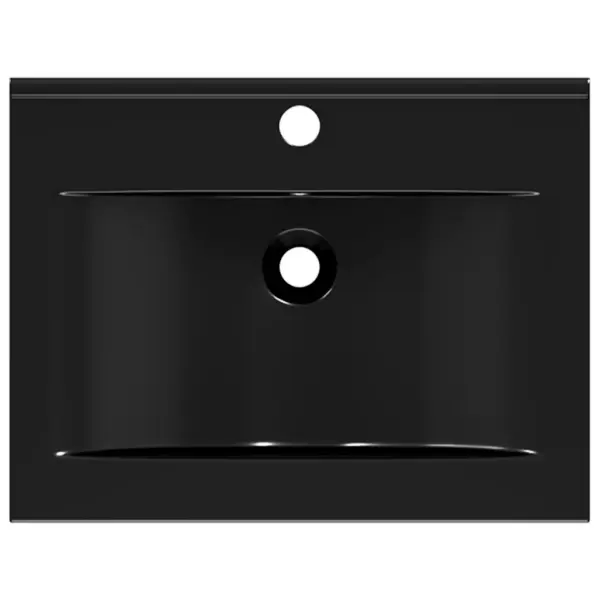 Keraamiline vannitoavalamu kraaniauguga, must, 60 x 46 cm – 7