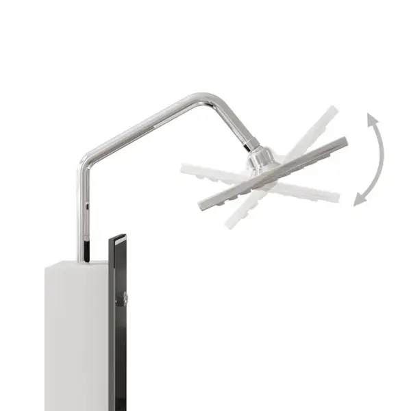 Must klaasist dušipaneel vihmaduši ja massaažifunktsiooniga, 18 x 45,5 x 130 cm – 8