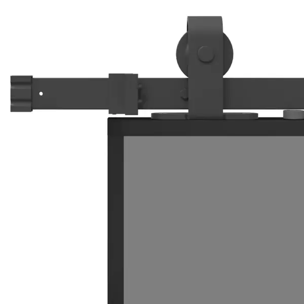 Must klaasist lükanduks riistvarakomplektiga, 102,5 x 205 cm – 7