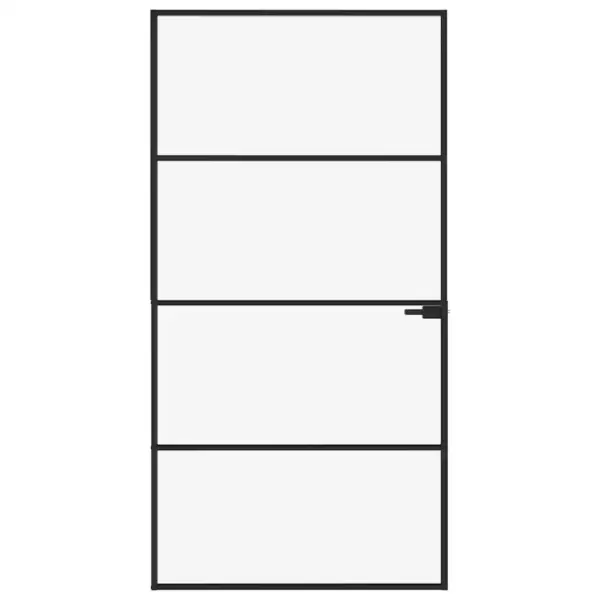 Must klaasist siseuks alumiiniumraamiga, 102,5 x 201,5 cm – 3