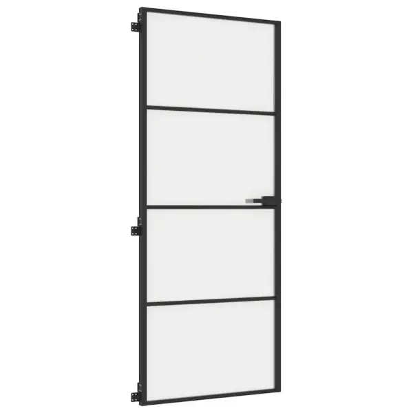 Õhuke matt must siseuks karastatud mattklaasiga, alumiiniumraam, 83 x 201,5 cm – 5