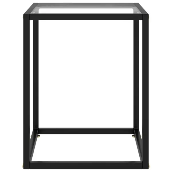 Kohvilaud musta terasraami ja karastatud klaasplaadiga, 40 x 40 x 50 cm – 2