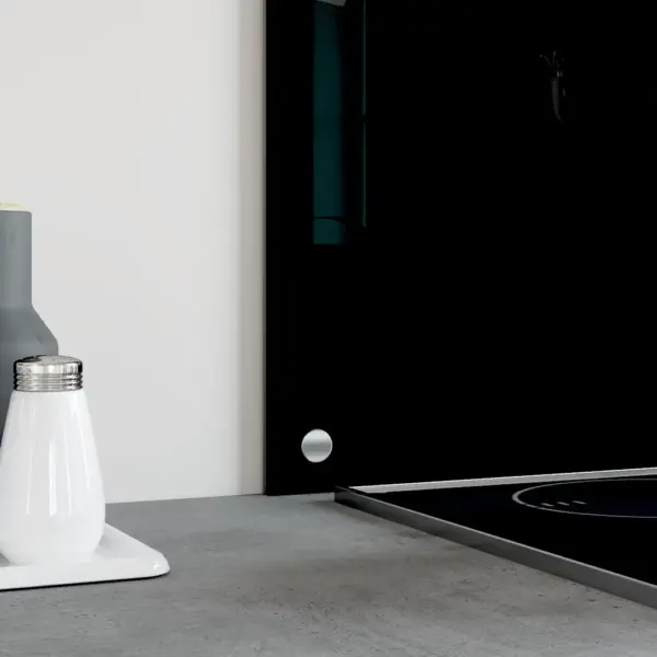 Köögi pritsmekaitse, must 6 mm karastatud klaas, 80 x 50 cm – 4