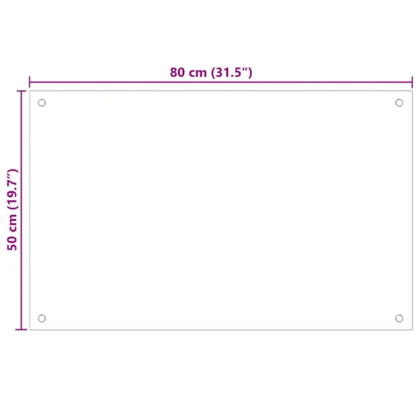 Köögi pritsmekaitse, must 6 mm karastatud klaas, 80 x 50 cm – 10