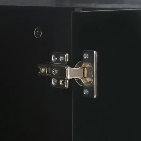 2 sahtli ja 3 uksega puhvetkapp, kõrgläikega must, 107 x 35 x 80,5 cm – 8