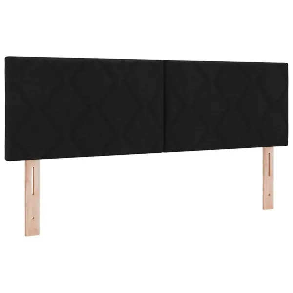 Polsterdatud voodi peats mustast kunstnahast, 160 cm, reguleeritava kõrgusega - 2
