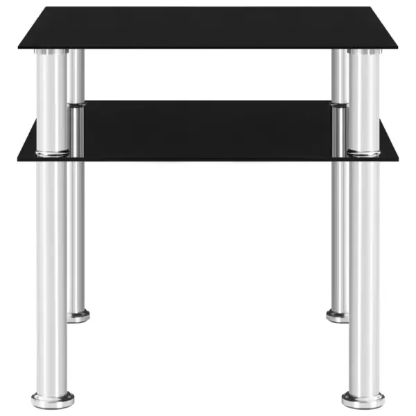 Must lisalaud karastatud klaasplaadiga ja alumise riiuliga, 45 x 50 x 45 cm – 3