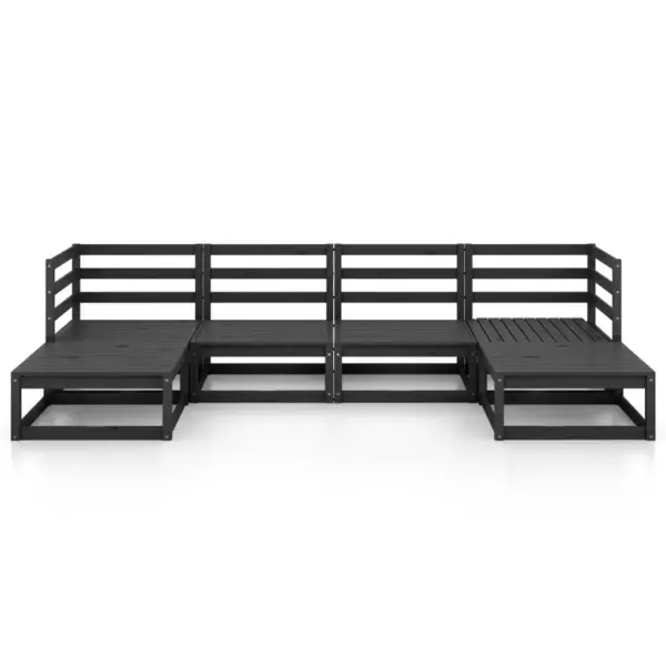 6-osaline must männipuidust aiadiivanikomplekt, 2 nurgadiivanit, 2 keskmist diivanit ja 2 lauda/jalapinki – 3