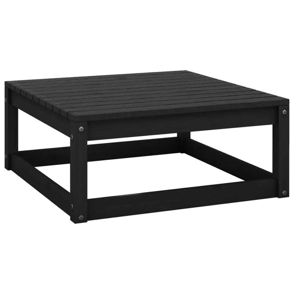 8-osaline must männipuidust modulaarne aiadiivanikomplekt, 7 keskmist diivanit ja laud, diivan 70 x 70 x 67 cm, laud 70 x 70 x 30 cm
