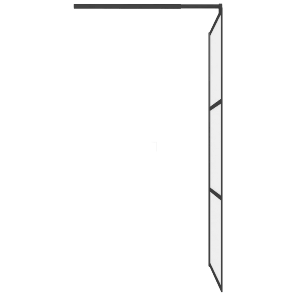 Dušinurga matt klaasist dušisein, must raam, 100 x 195 cm – 5