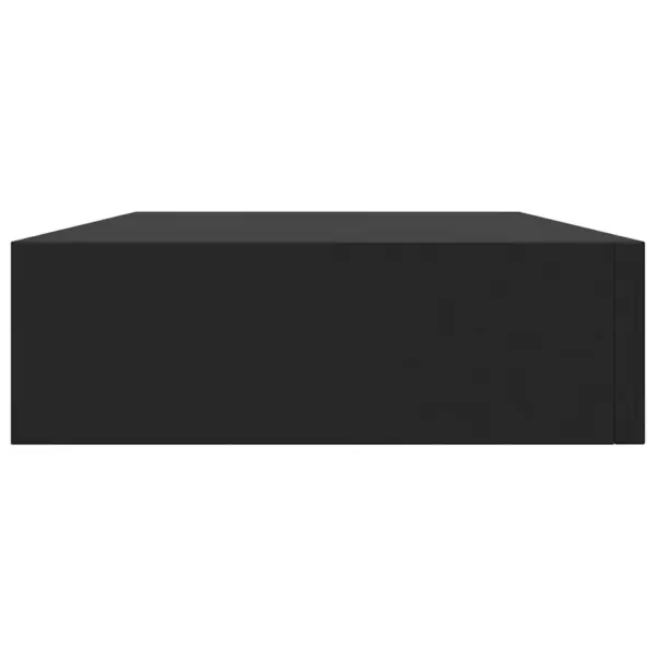 Seinariiul sahtliga ja nähtamatu kinnitusega, must MDF, 48 x 25 x 8 cm – 6