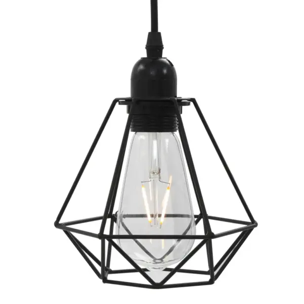 Must metallist laelamp teemantdisainiga, 3 x E27, reguleeritav kõrgus, 60 x 100 cm – 5