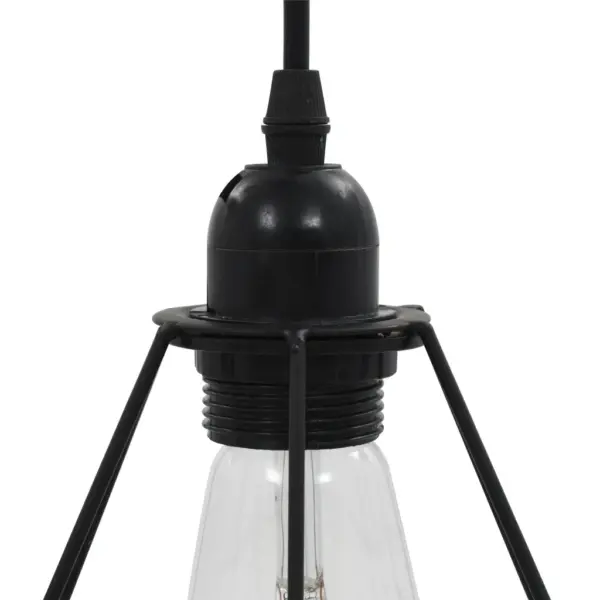 Must metallist laelamp teemantdisainiga, 3 x E27, reguleeritav kõrgus, 60 x 100 cm – 6