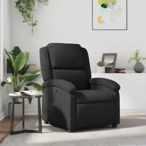 Lamav tugitool manuaalse lamamisfunktsiooniga, must pärisnahk