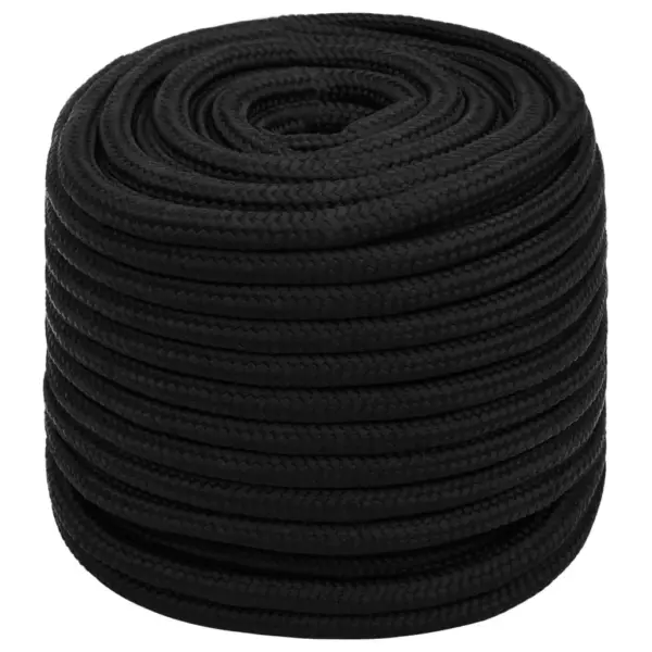 Punutud töököis, must polüester, 18 mm, 50 m - 2