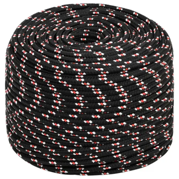 Must polüpropüleenist paadiköis, punutud, 8 mm, 25 m – 2
