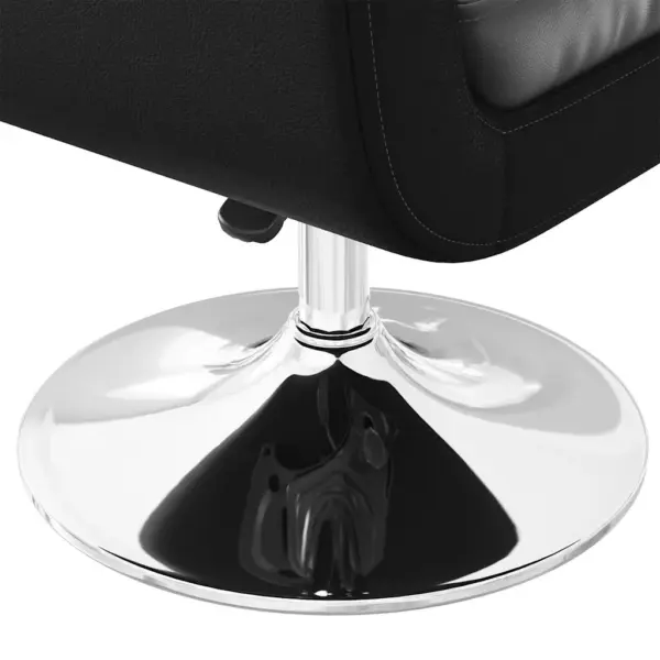 Pöördeline tugitool, must kunstnahk, reguleeritava kõrgusega – 7