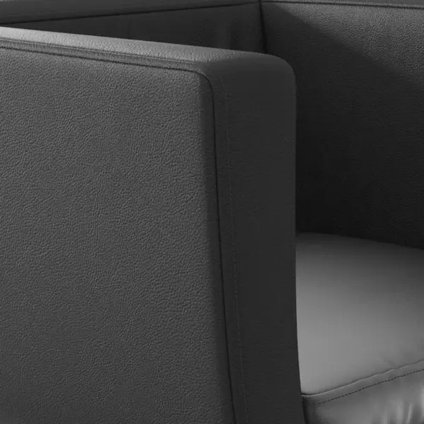 Pöördeline tugitool, must kunstnahk, reguleeritava kõrgusega – 8