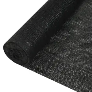 Privaatsusvõrk aiale ja rõdule, must HDPE, 2 x 25 m, 195 g/m²