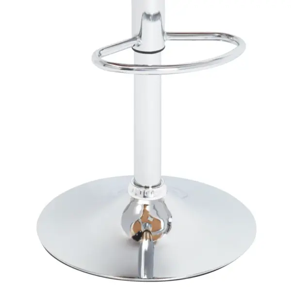 Reguleeritava kõrgusega baaritool gaasitõstega, must kunstnahk, painutatud puit – 6