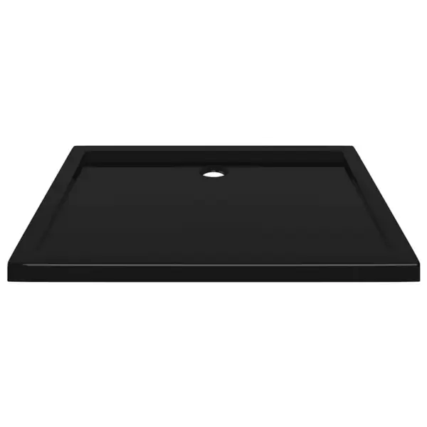 Ristkülikukujuline dušialus madala lävega, must, klaaskiuga tugevdatud ABS, 70 x 90 cm – 4