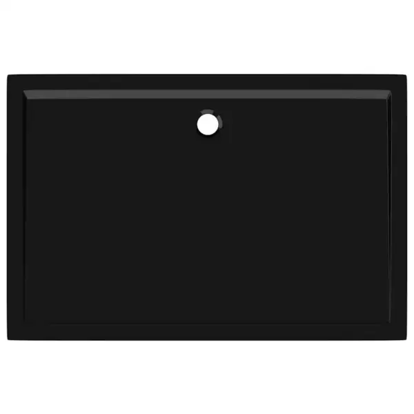 Ristkülikukujuline must dušialus madala lävega, klaaskiust tugevdusega ABS, 80 x 120 cm – 6